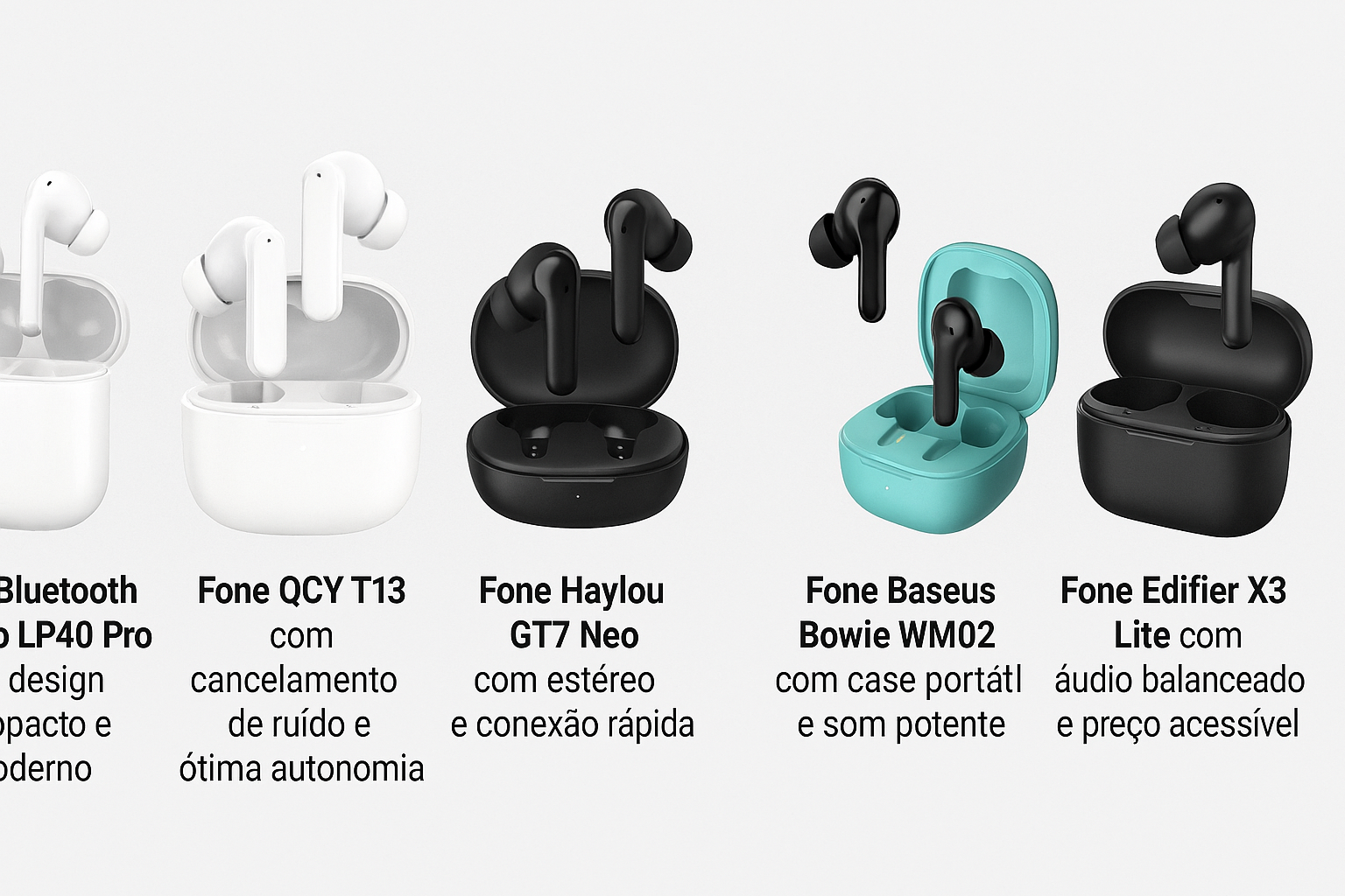 Top 5 fones de ouvido bluetooth até R$200 em 2025
